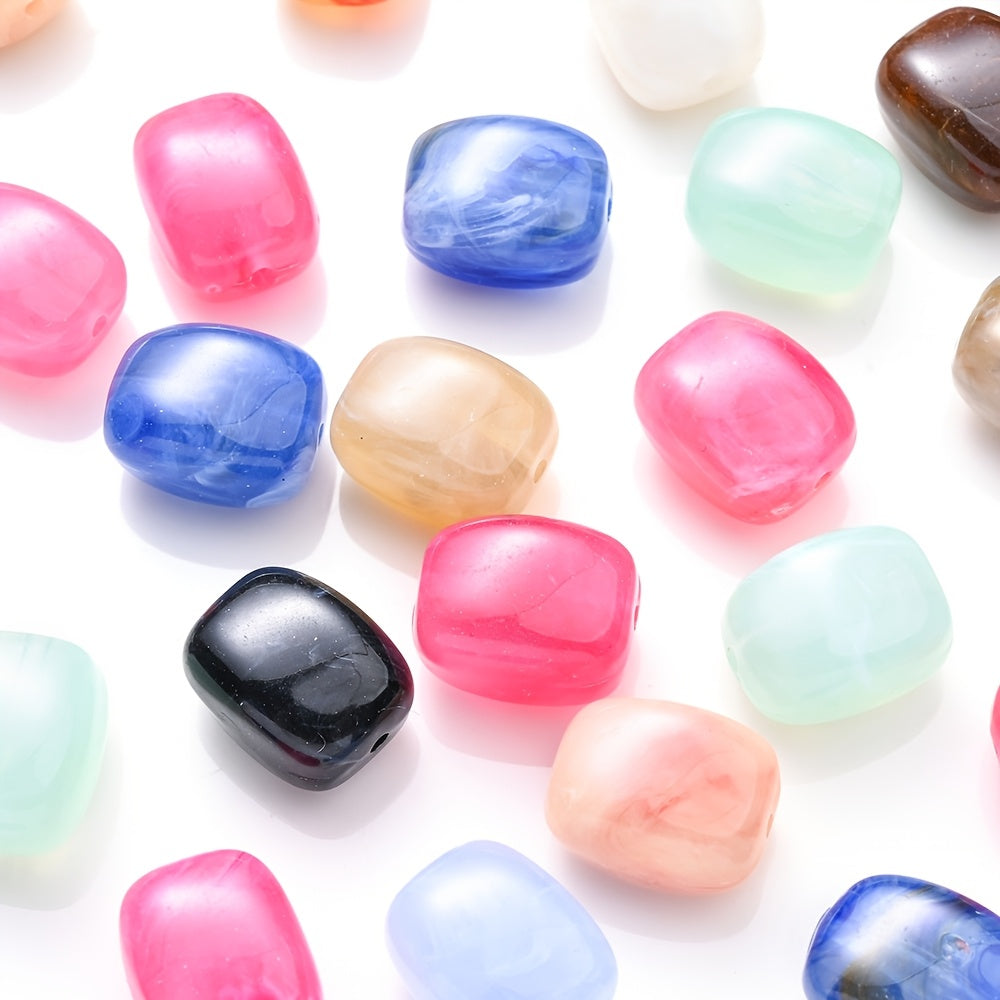 Pastel Cloud Square Acrylic Spacer Beads