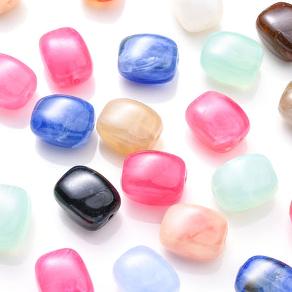 Pastel Cloud Square Acrylic Spacer Beads