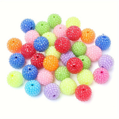 5PCS 20mm Bayberry-Shaped Resin Bead Set