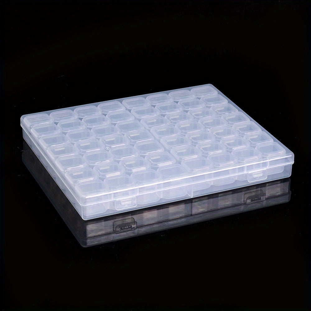 56-Grid Transparent Jewelry Storage Box