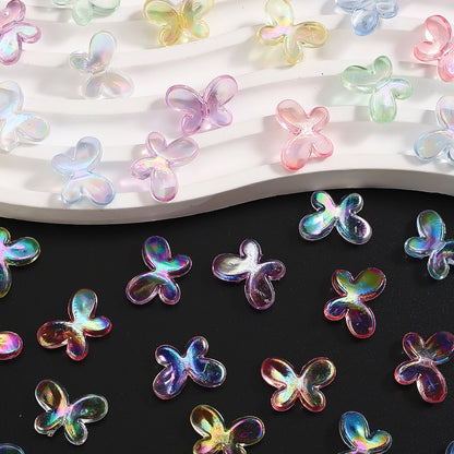 Clear Butterfly Acrylic Beads