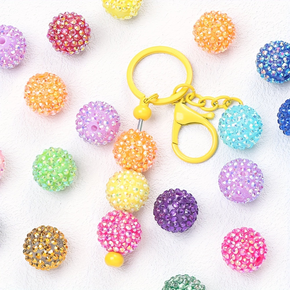 AB Color Round Resin Bayberry Beads