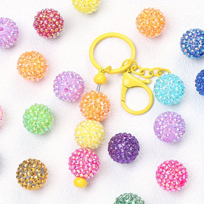AB Color Round Resin Bayberry Beads