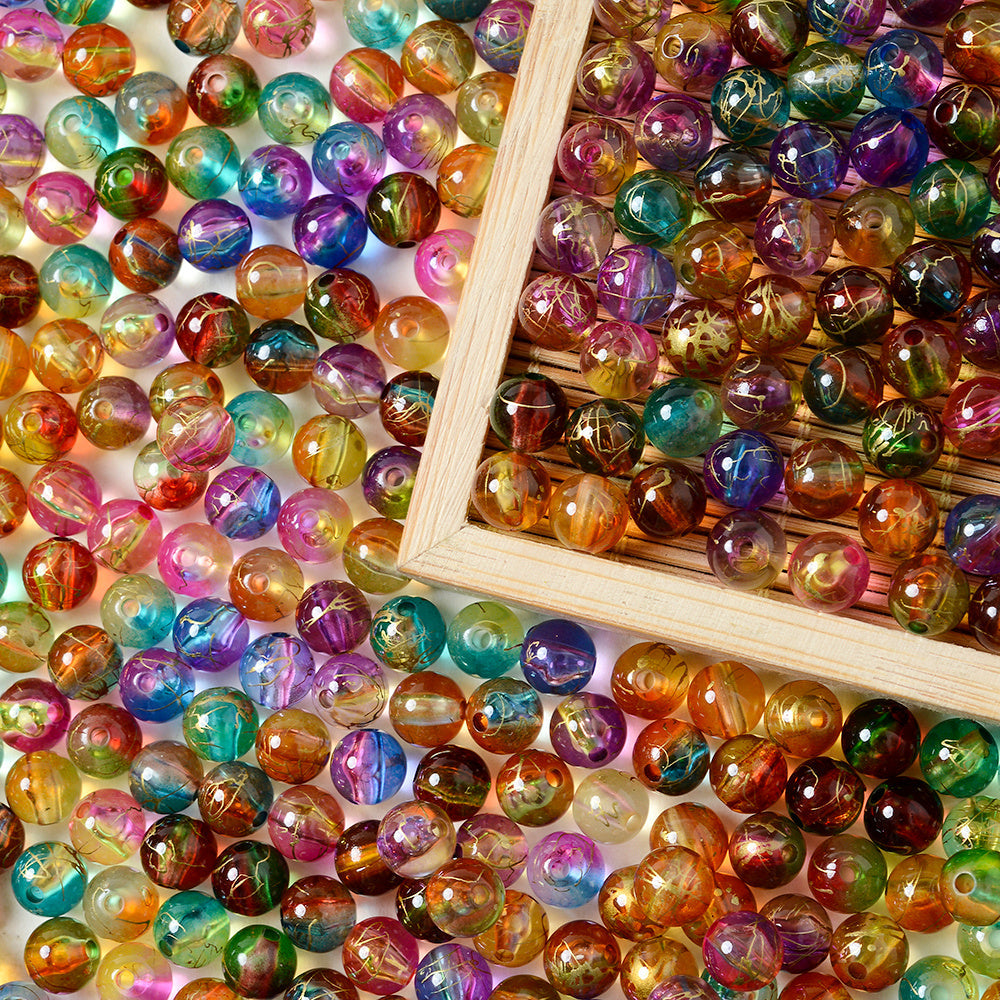 Rainbow Gradient Acrylic Beads