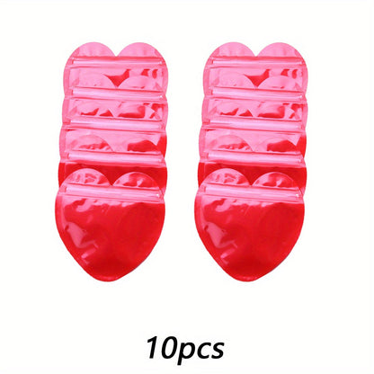 10PCS 3.94-Inch Heart-Shaped Transparent Jewelry Gift Bags