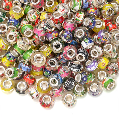 Christmas Lampwork Style Beads