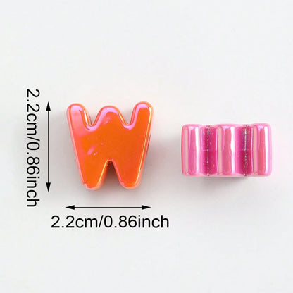 UV Color Letter Acrylic Beads
