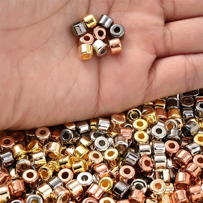 100PCS 6×5mm Multicolor CCB Tube Spacer Bead Set