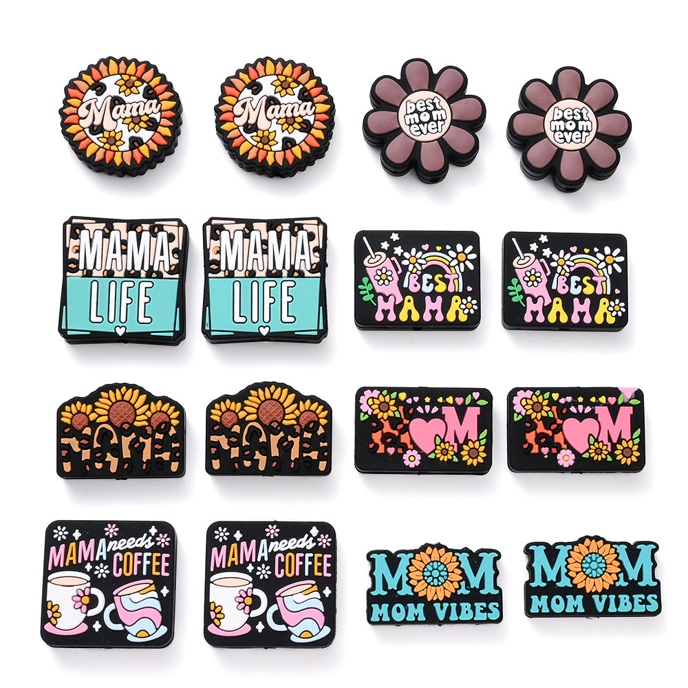 16-Piece Mom Silicone Bead Set