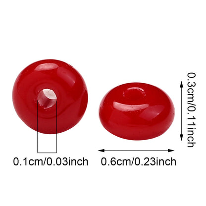 Flat Round Glass Beads