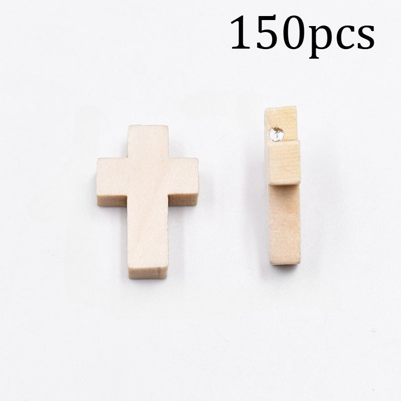 Natural Wood Cross Charms