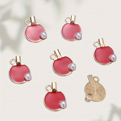 10PCS 12×17mm Colorful Table Tennis Acrylic Pendant Set