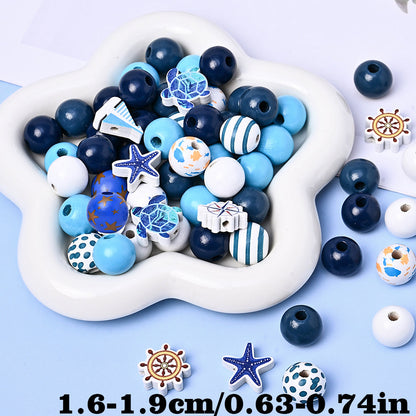 Nautical-Themed Wooden Beads