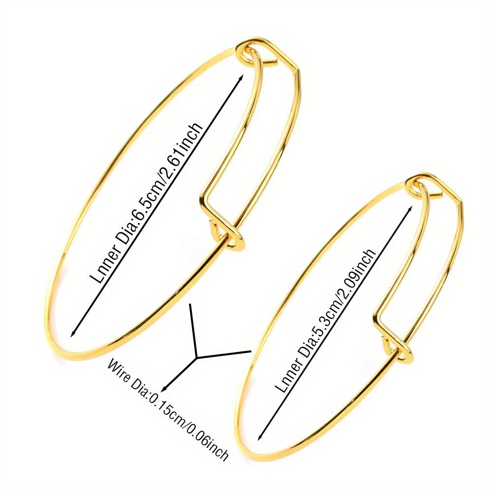 Adjustable Alloy Bangle Bracelets