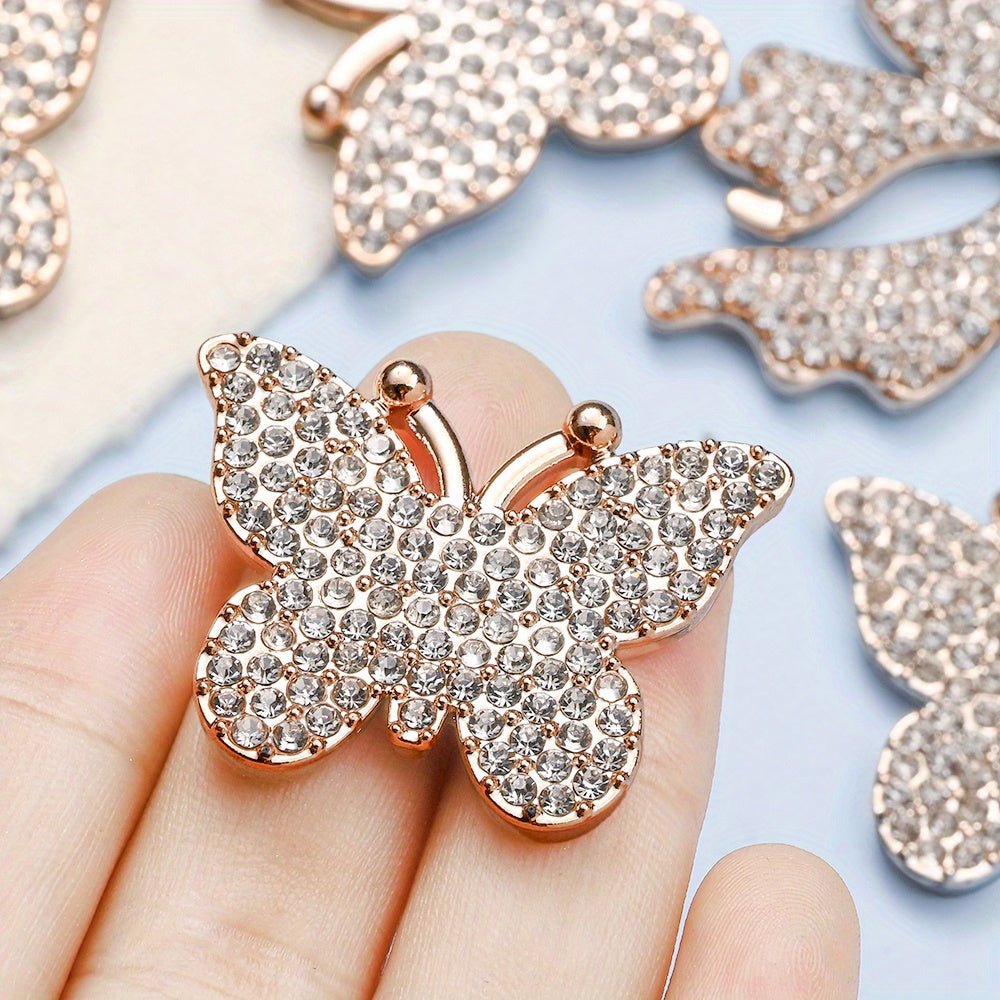 Gold Butterfly & Bow Shape Plastic Patches