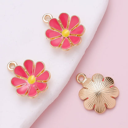Colorful Daisy Flower Pendant Charms