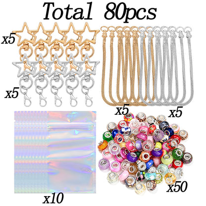 Star Beadable Keychain Set