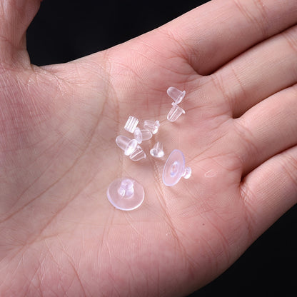 100PCS Soft Silicone Earring Back Set