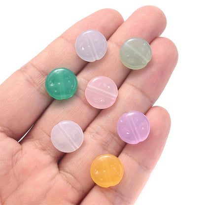 Flat Round Glowing Acrylic Beads