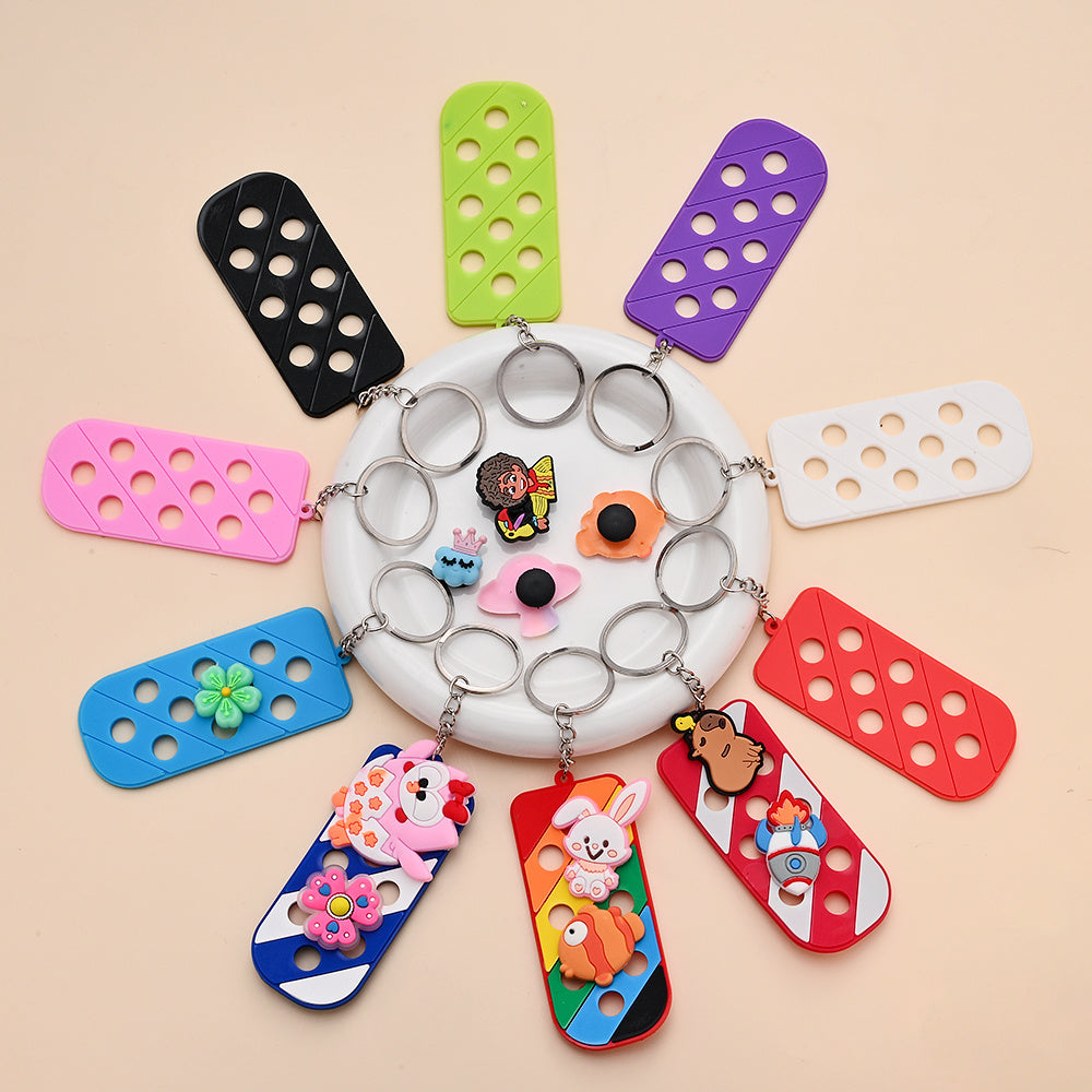 Soft Rubber Hole Keychain Charms