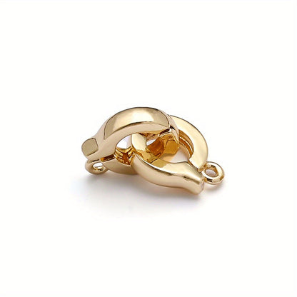 1 Pair 8mm Gold & Silver Copper Jewelry Clasps