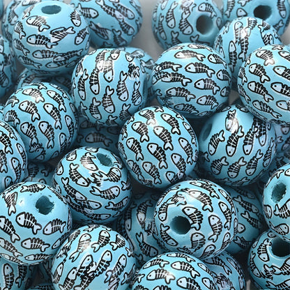 Colorful Round Wooden Beads