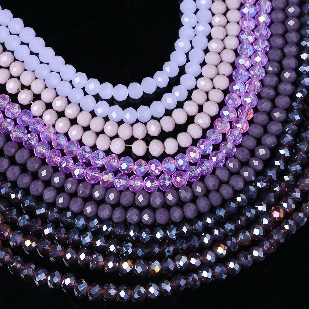 Colorful Crystal Faceted Spacer Beads Set