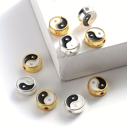 Enamel Tai Chi Yin Yang Beads