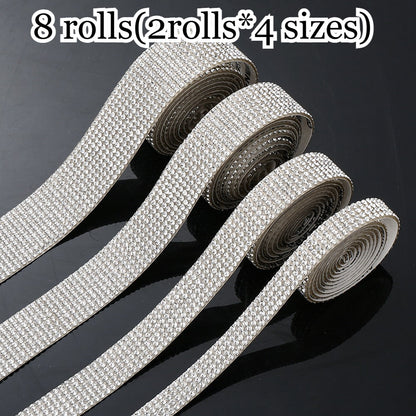 Self-Adhesive Rhinestone Trim Ribbon Set