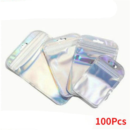 Iridescent Self-Sealing Jewelry Bags