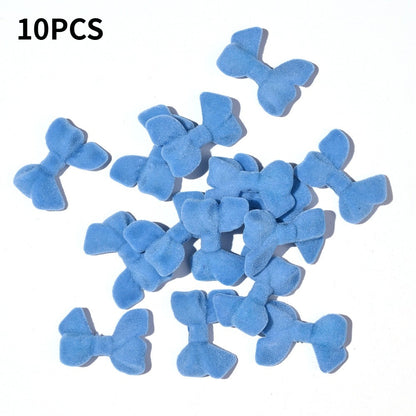 Flocked Bow Resin Beads