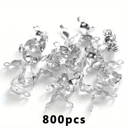 800-Piece Crimp Bead Calotte Knot Covers