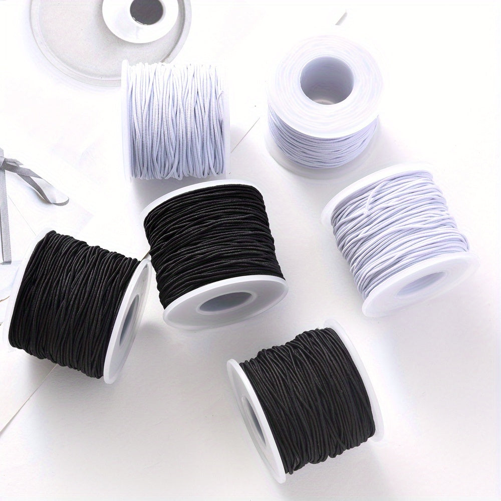 White Black Elastic Jewelry Cords