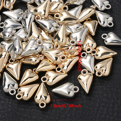 Plastic Heart Charms
