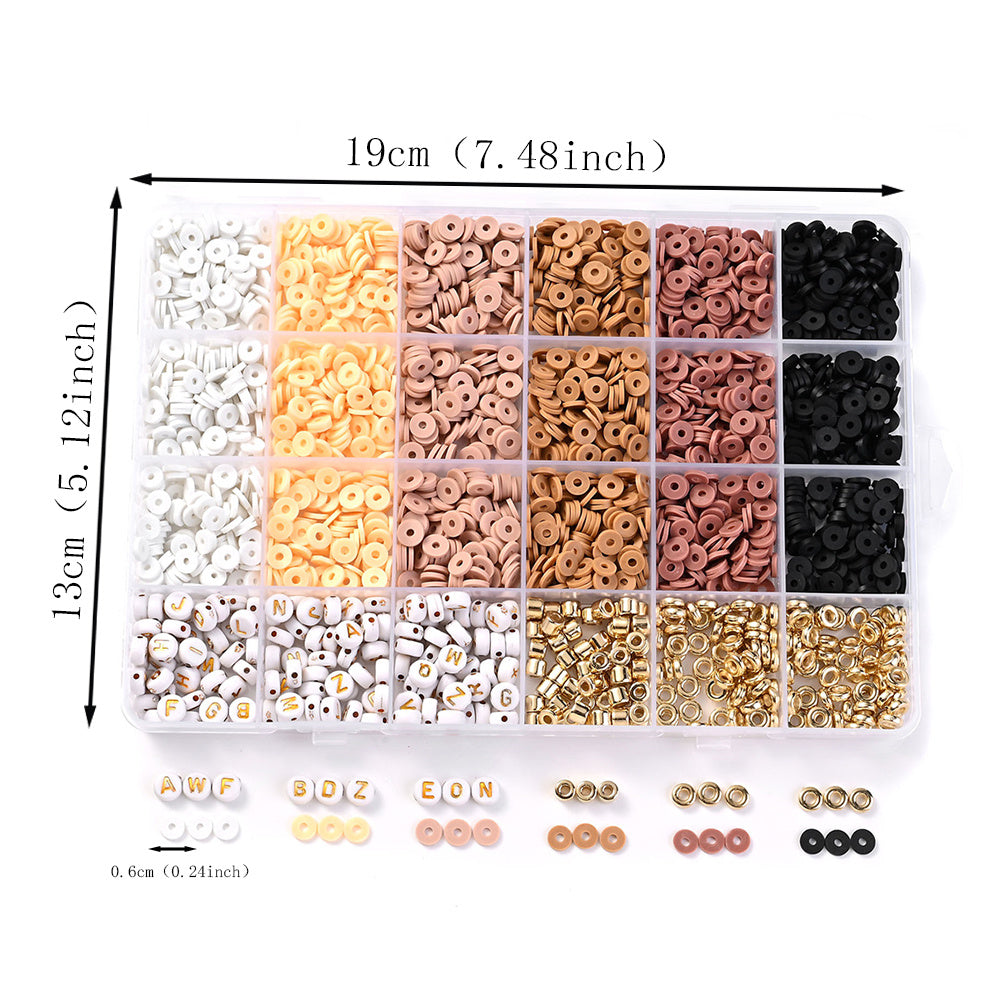 Polymer Clay Letter Bead Jewelry Making Kit