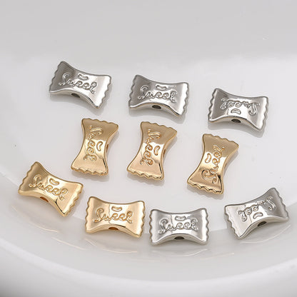 50pcs Golden & Silvery CCB Candy Letter Beads