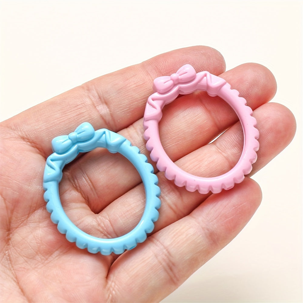 Wave Line Hollow Resin Beads