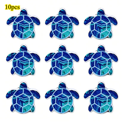 Marine-Themed Wooden Beads