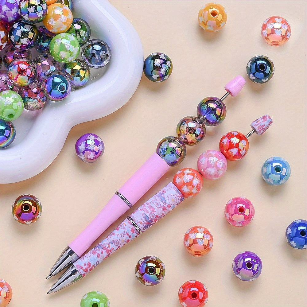 Butterfly Printed Acrylic Beads