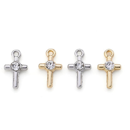 Rhinestone Cross Pendant Charms