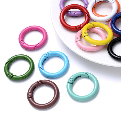 Round Keychain Buckle Spring Clasps Set