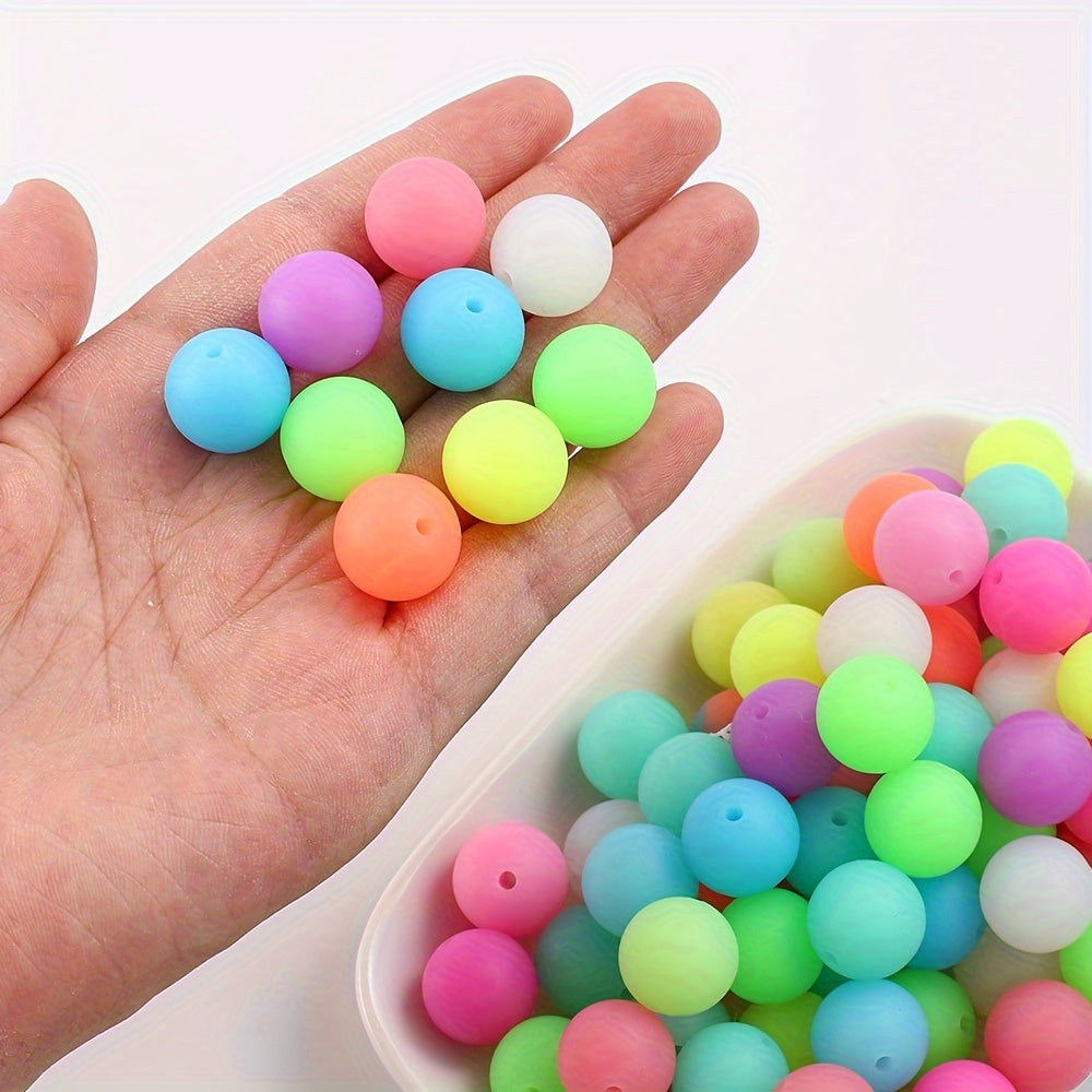 20pcs 15mm Round Silicone Luminous Beads
