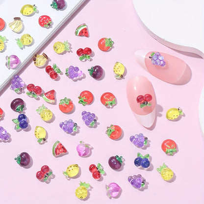 Mixed Fruit Acrylic Charms
