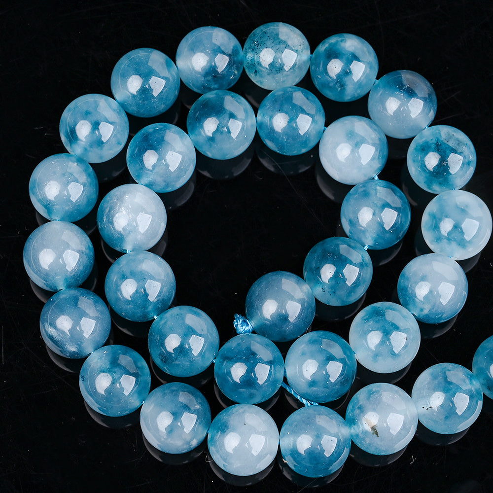 Deep Blue Jade Stone Beads