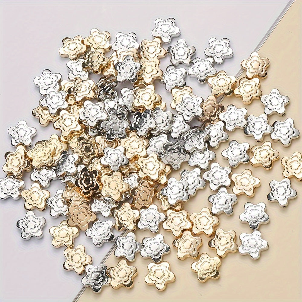 Swirl Flower Plastic Spacer Beads