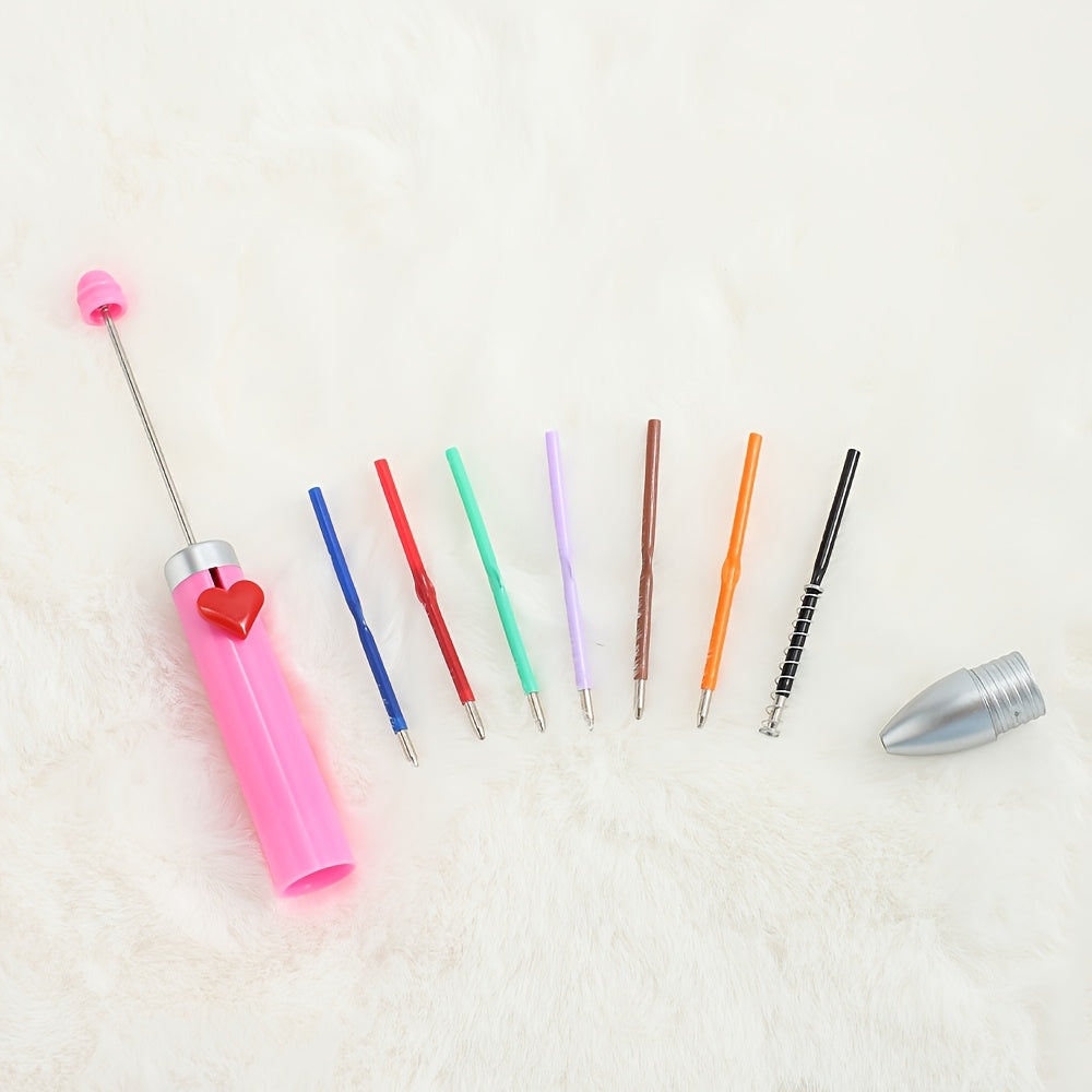 155x14 mm Creative Plastic Beaded Ballpoint Pen