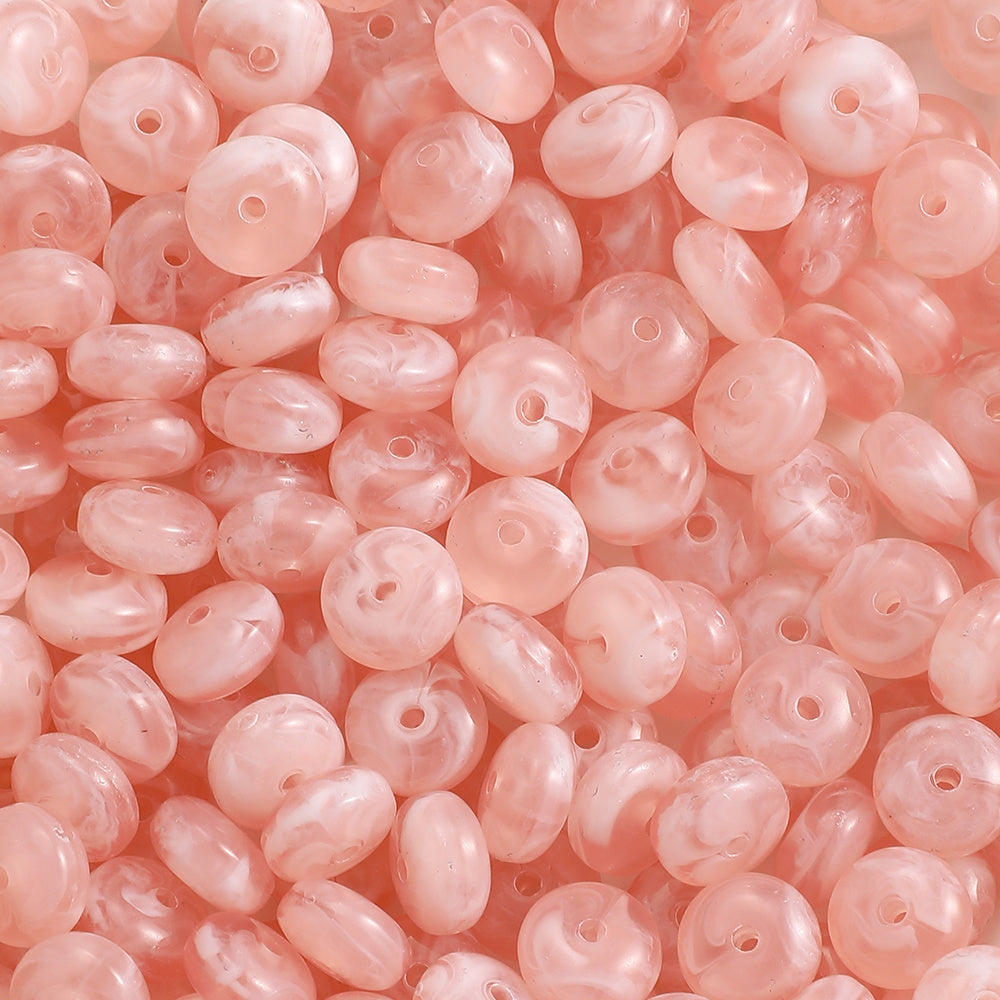 100-Piece 5x10 mm Acrylic Flat Spacer Beads