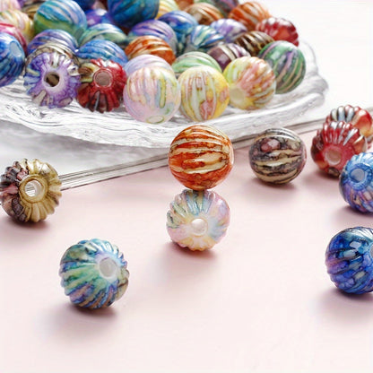 30PCS Acrylic Pumpkin Bead Set