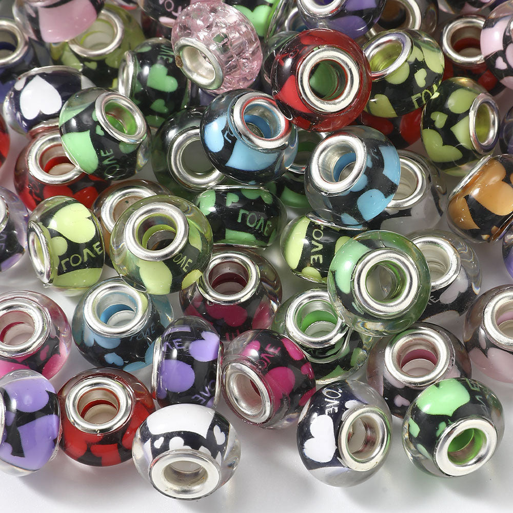 Acrylic Large Hole Spacer Beads