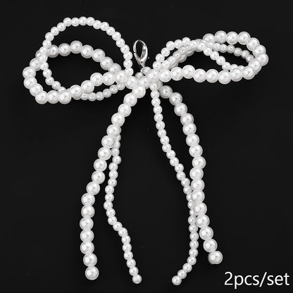 Lace Pearl Bow Keychains